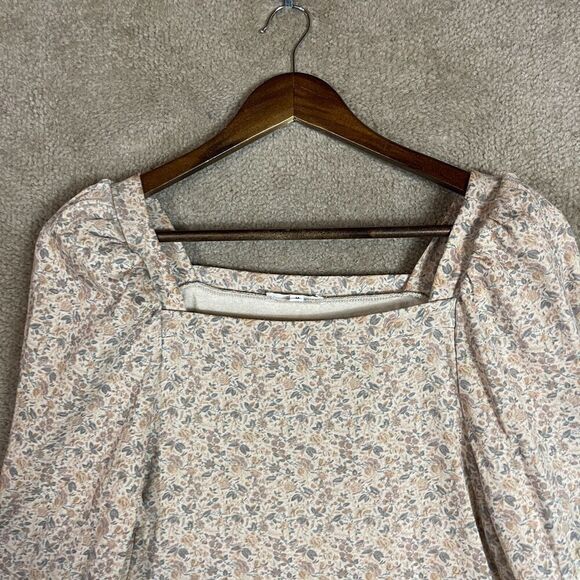 Splendid Josephine Sweatshirt Women's Medium Knit Top Floral Relaxed Puff Sleeve - Picture 4 of 11